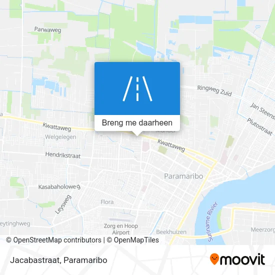 Jacabastraat kaart