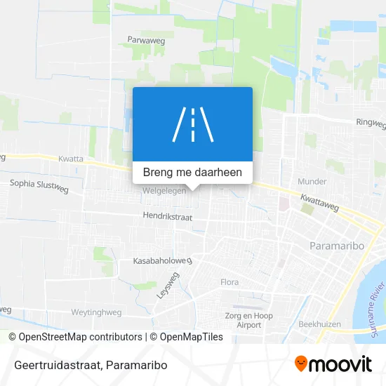 Geertruidastraat kaart