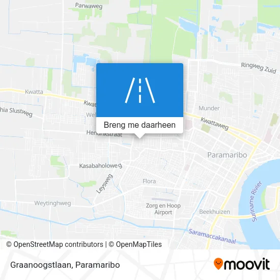 Graanoogstlaan kaart