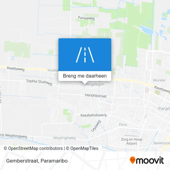 Gemberstraat kaart