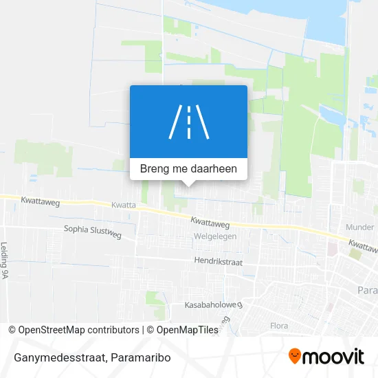 Ganymedesstraat kaart