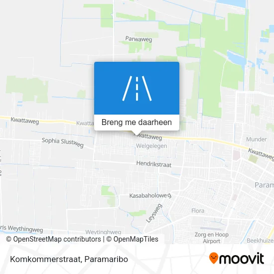 Komkommerstraat kaart