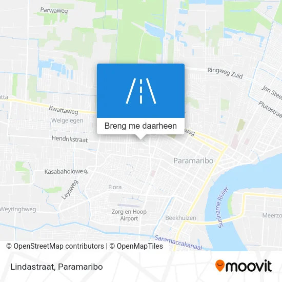 Lindastraat kaart