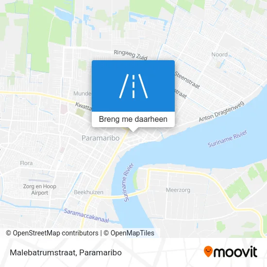 Malebatrumstraat kaart