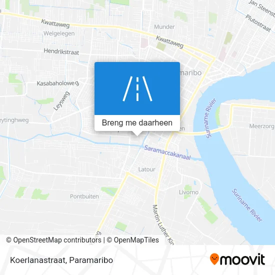 Koerlanastraat kaart