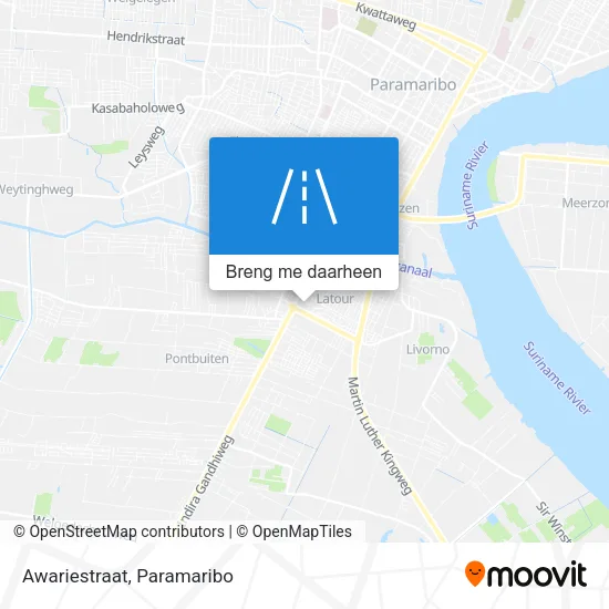 Awariestraat kaart