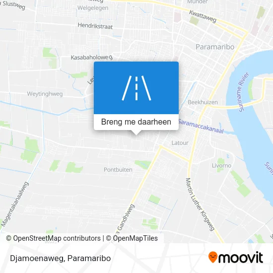 Djamoenaweg kaart