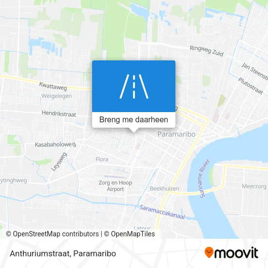 Anthuriumstraat kaart