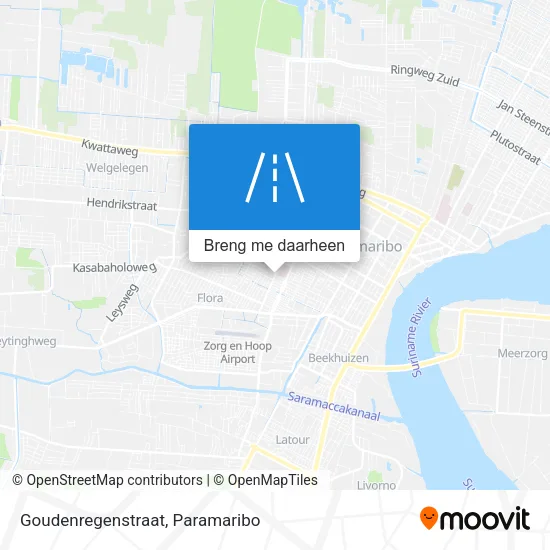 Goudenregenstraat kaart