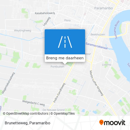 Brunetteweg kaart