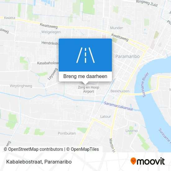 Kabalebostraat kaart