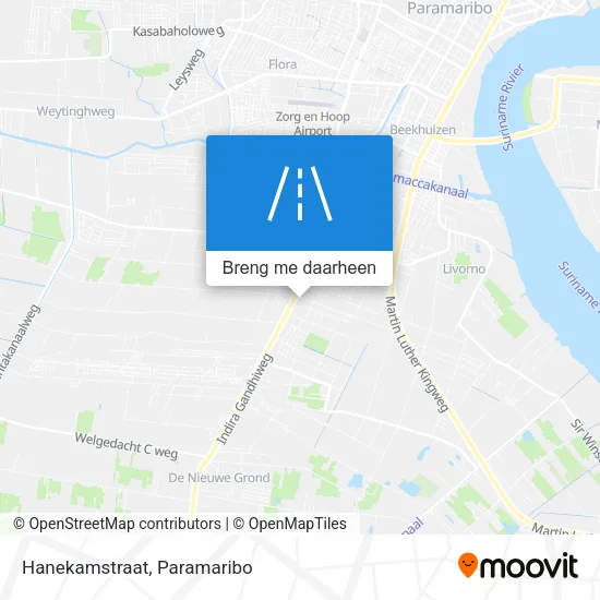 Hanekamstraat kaart