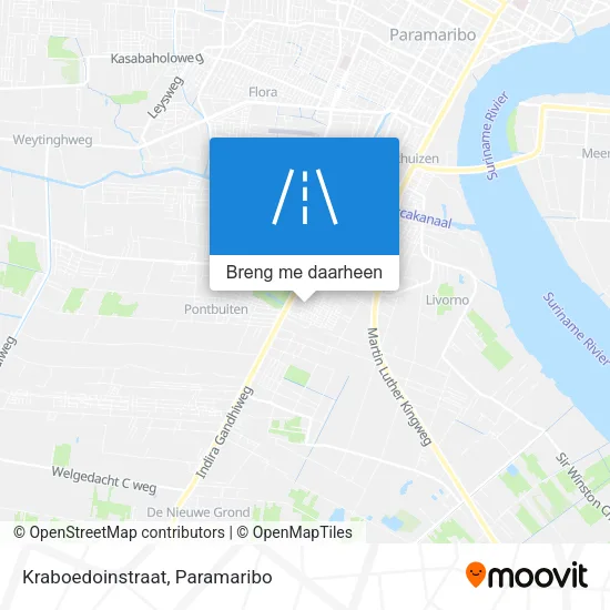 Kraboedoinstraat kaart