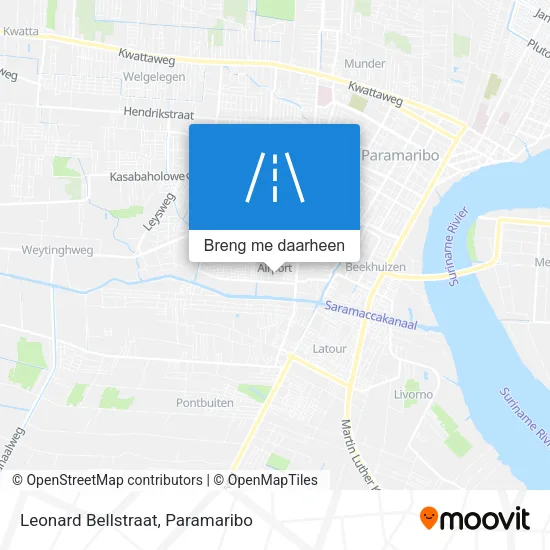 Leonard Bellstraat kaart