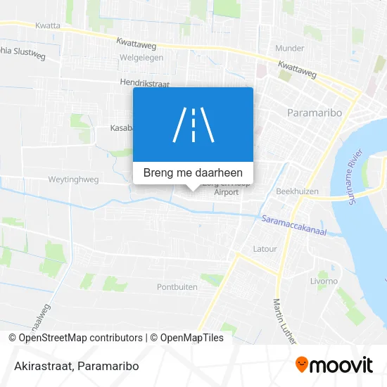 Akirastraat kaart