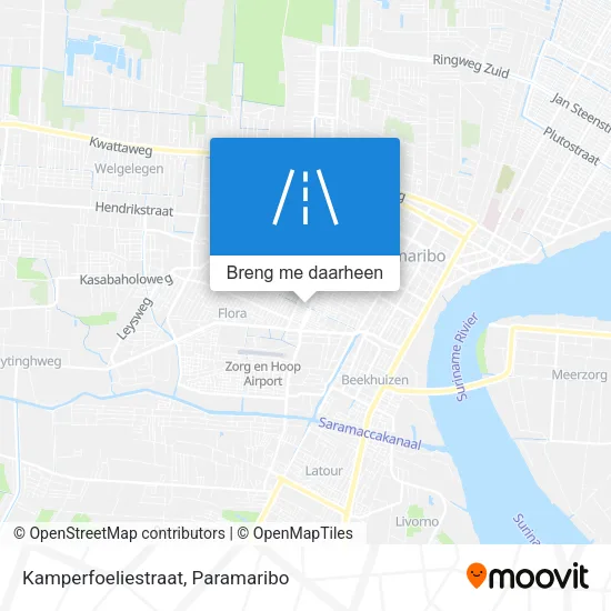 Kamperfoeliestraat kaart