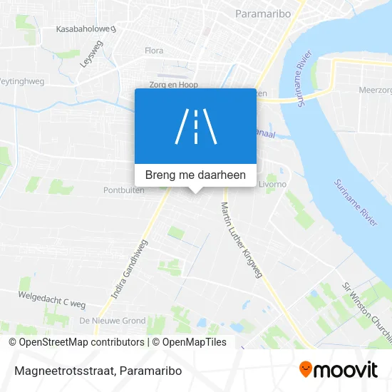 Magneetrotsstraat kaart