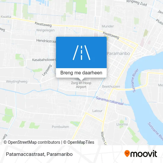 Patamaccastraat kaart