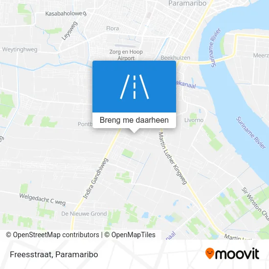 Freesstraat kaart