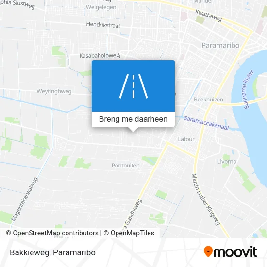 Bakkieweg kaart