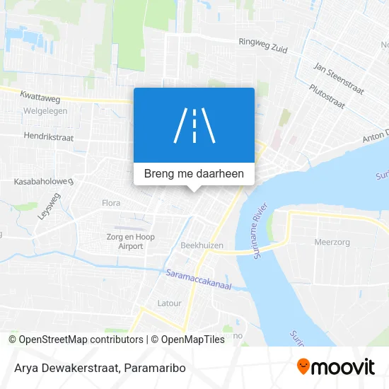 Arya Dewakerstraat kaart
