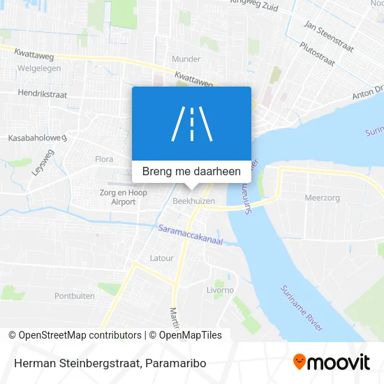 Herman Steinbergstraat kaart