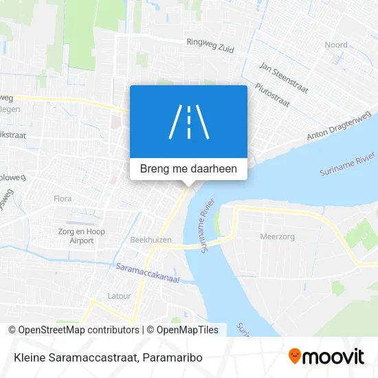 Kleine Saramaccastraat kaart