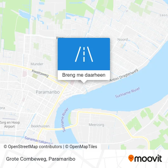Grote Combeweg kaart