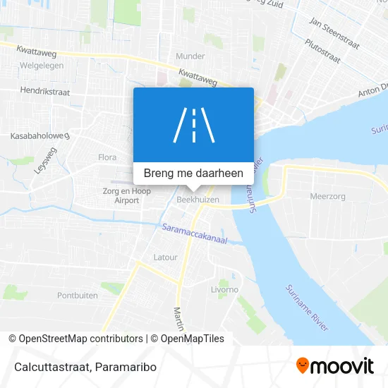 Calcuttastraat kaart