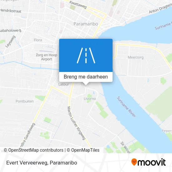 Evert Verveerweg kaart