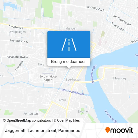 Jaggernath Lachmonstraat kaart