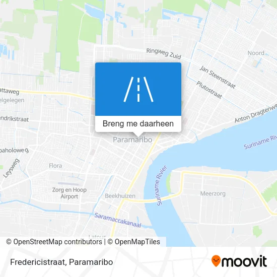 Fredericistraat kaart