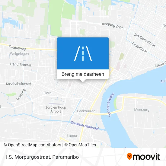 I.S. Morpurgostraat kaart