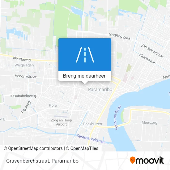 Gravenberchstraat kaart