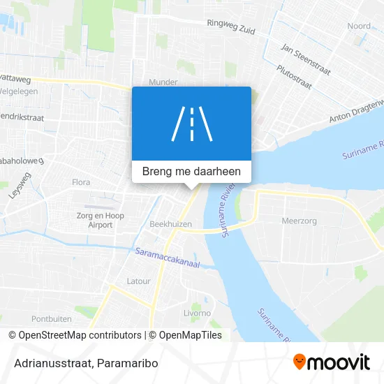 Adrianusstraat kaart