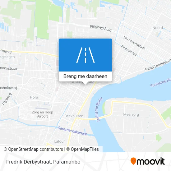 Fredrik Derbystraat kaart
