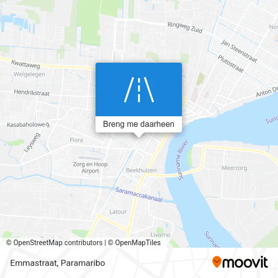 Emmastraat kaart