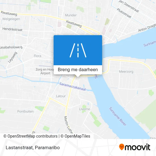 Lastanstraat kaart
