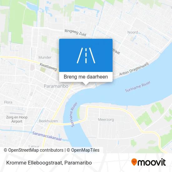 Kromme Elleboogstraat kaart