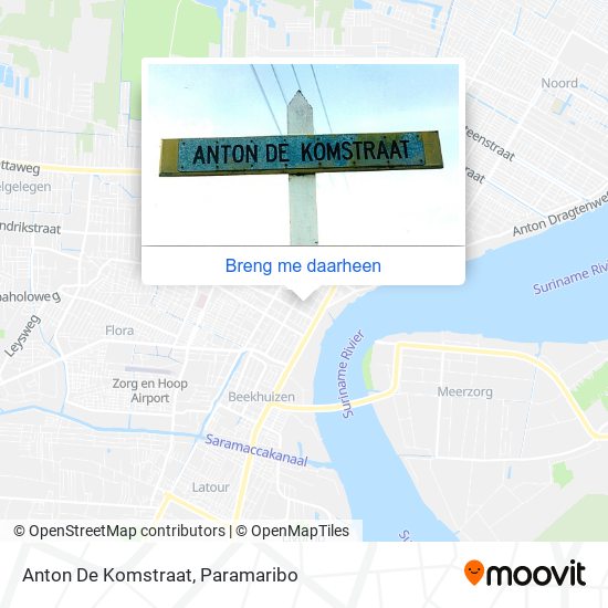 Anton De Komstraat kaart