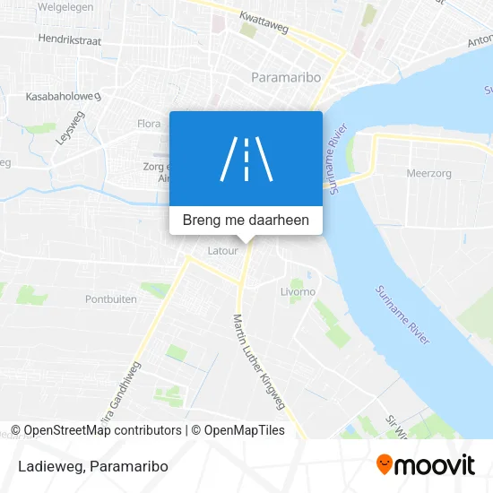 Ladieweg kaart