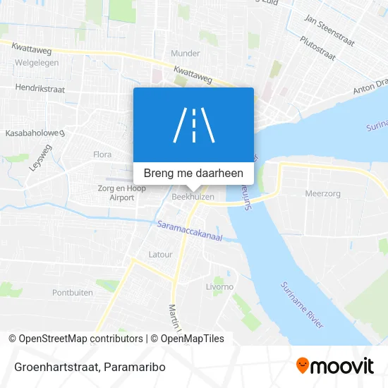 Groenhartstraat kaart