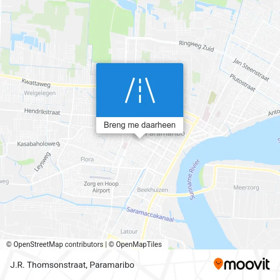 J.R. Thomsonstraat kaart