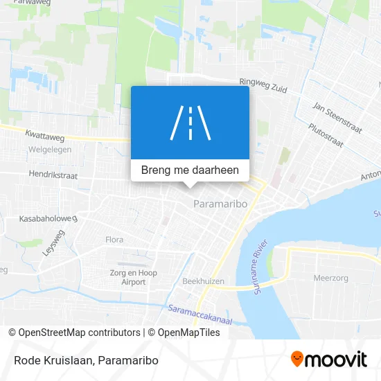 Rode Kruislaan kaart