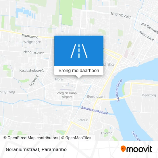 Geraniumstraat kaart