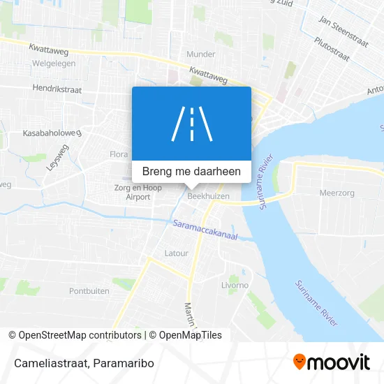 Cameliastraat kaart