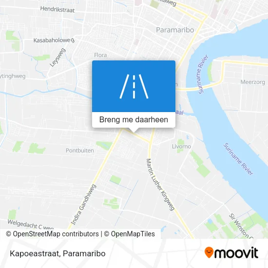 Kapoeastraat kaart