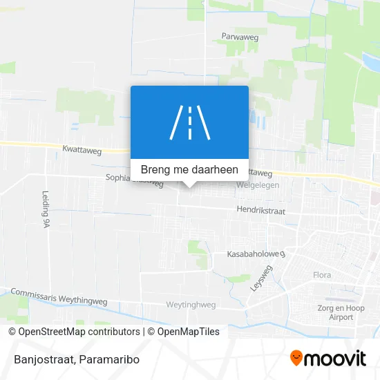 Banjostraat kaart