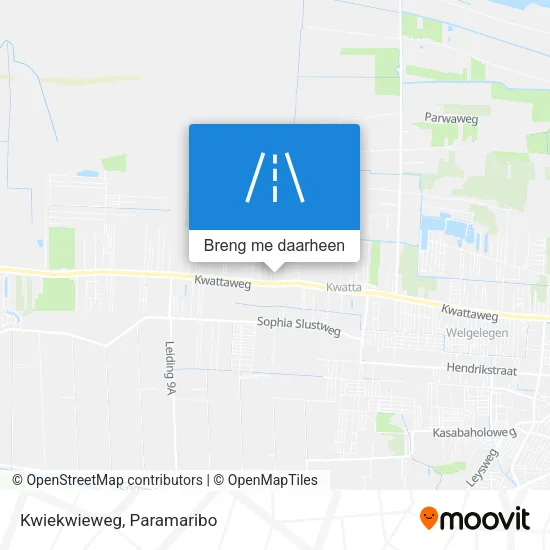 Kwiekwieweg kaart