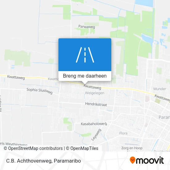 C.B. Achthovenweg kaart